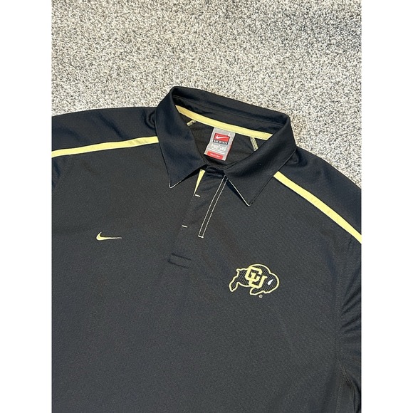 Nike Other - VTG 2000s Nike Team Fit Dry Colorado Buffaloes CU Buffs Polo Shirt Men's L Black